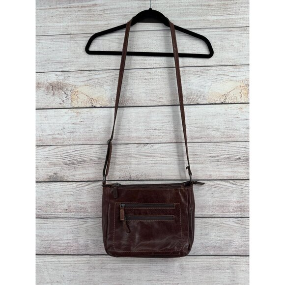 Jack‎ Georges Brown Leather Purse 6 Zippered Pockets - Picture 2 of 16